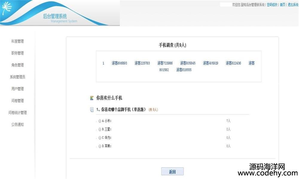 412-ASP.NET問卷調(diào)查系統(tǒng)源碼